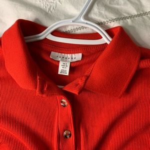 Collared cropped top